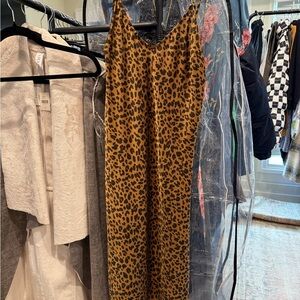 Leopard Print satin dress